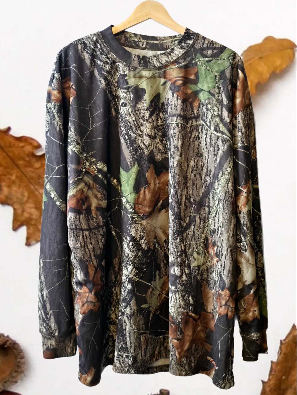Mossy Oak Vaportec Scent-Stop Camouflage Long Sleeve Shirt - Men's 2XL - EUC